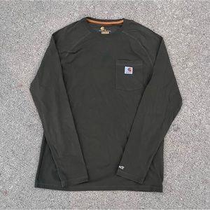 Carhartt Force Long Sleeve Shirt Mens Medium Green